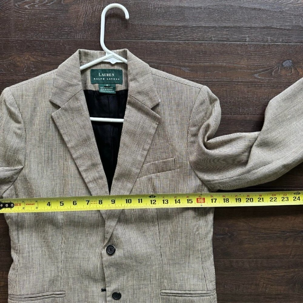 Lauren Ralph Lauren 2-Button Jacket Versatile Office Attire Beige 6 - Picture 6 of 9
